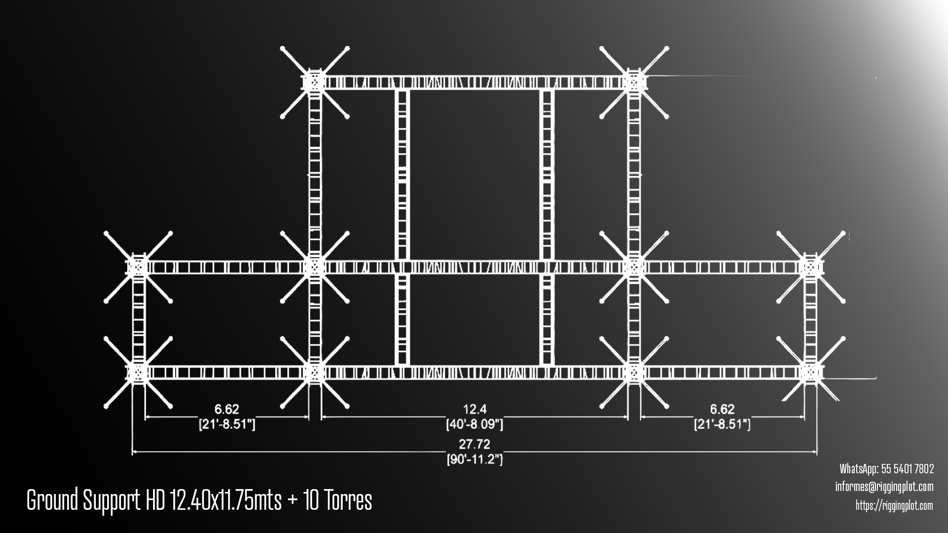 ficha técnica ground support whd 15x16mts riggingplot méxico